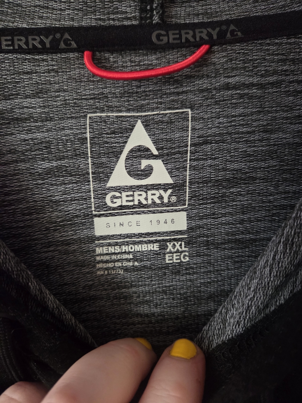 Gerry Men's Black Lightweight Pullover Hoodie, Pockets, Long Sleeve Size 2XL - Picture 3 of 3